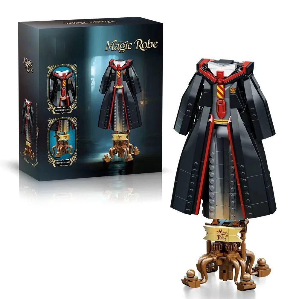 Black Magic Robe Top Building Blocks Children's Toy Assembly Educational Model Set, Suitable for Halloween Gift Giving!