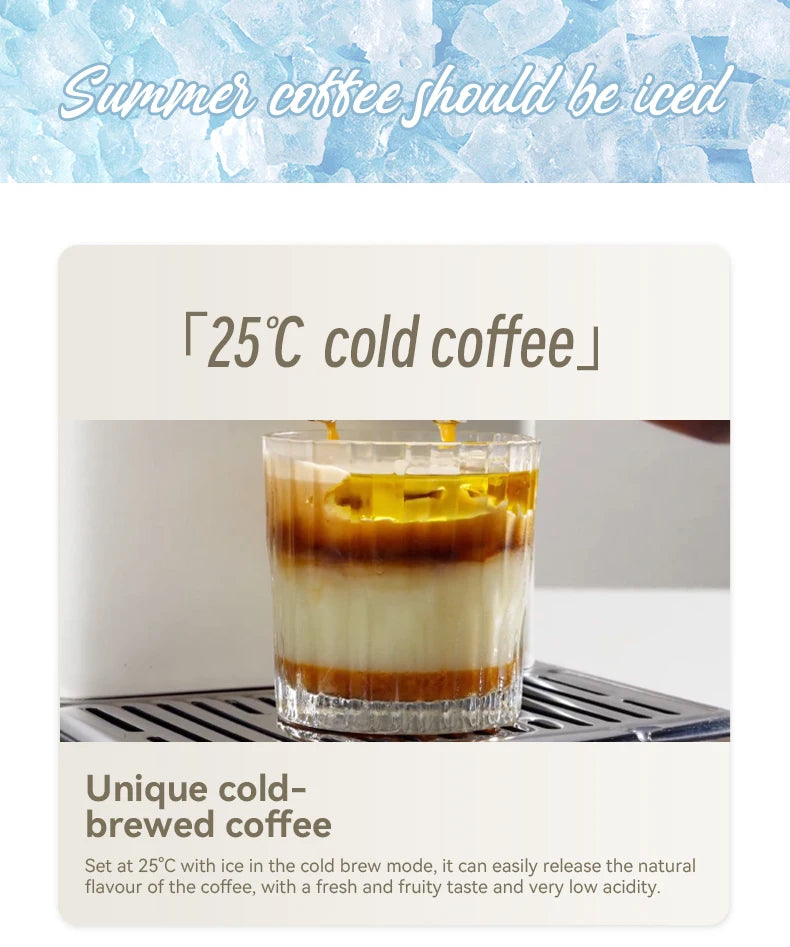 HiBREW H10plus Semi Automatic Espresso Coffee Machine DIY Function 20Bar Pressure Temperature Adjustable For Cappuccino & Latte