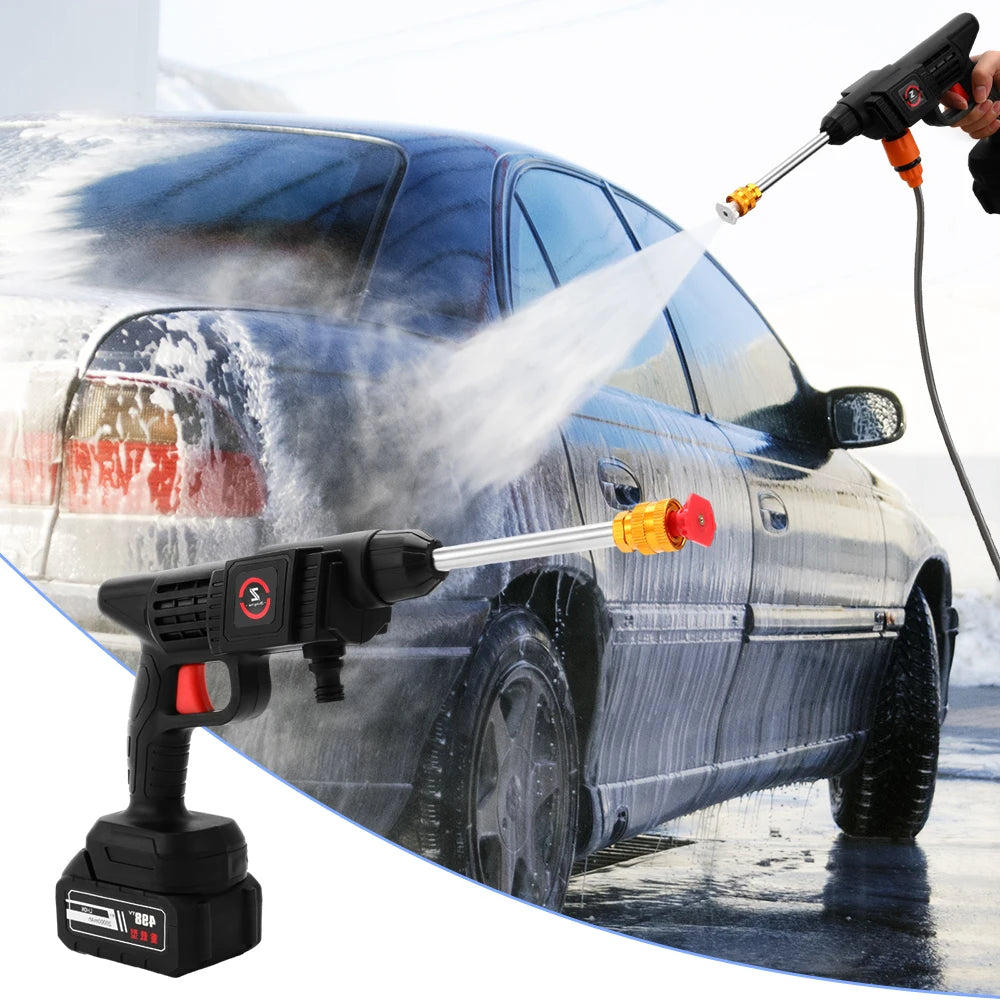 1500W Cordless High Pressure Washer Spray Water Gun Car Wash Pressure Water Cleaning Machine for Makita 18V Battery
