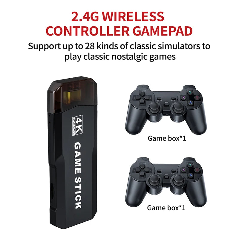Wholesale Christmas Home Gift Retro 4K GD10 Plus P3 Rechargeable Controller Family TV Video Games Console X2 Game Stick