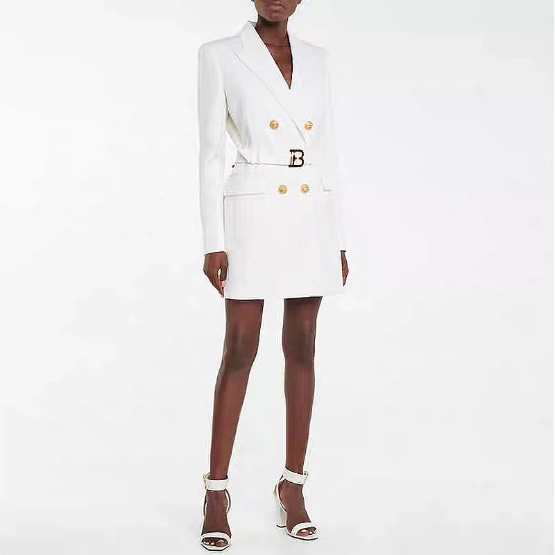 Suit Skirt Spring And Autumn New Temperament Ladies High-quality Waist And High Goddess Professional Suit Dress Jacket Female