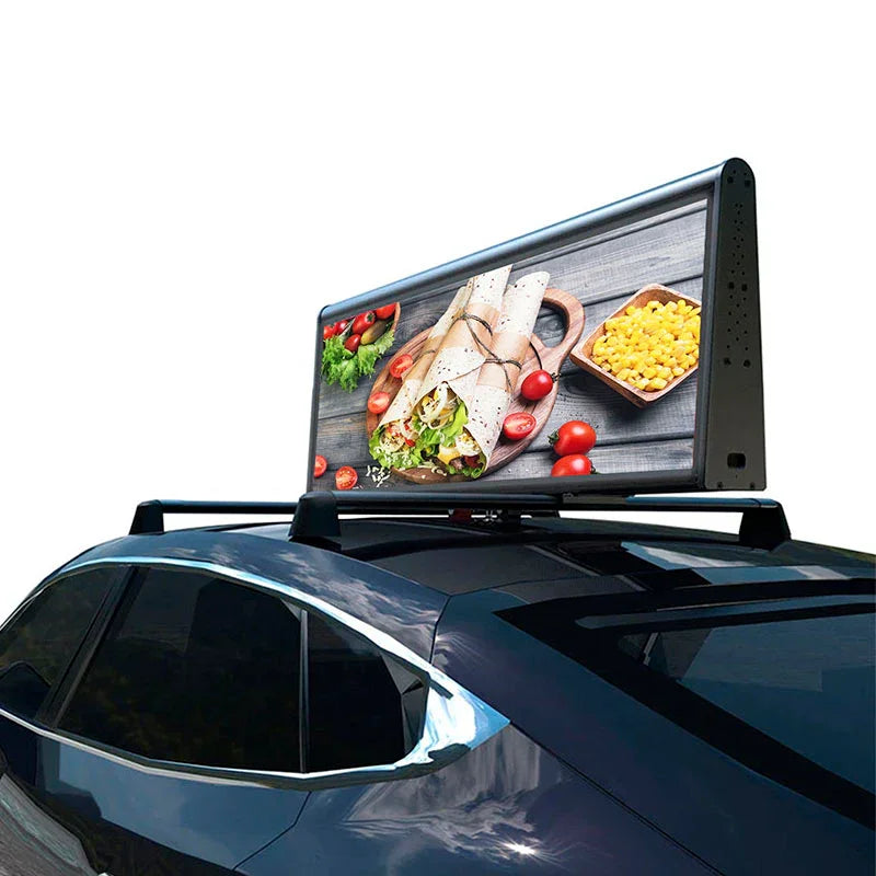 P5 Mobile Bike Bus Taxi Car Top Roof Full-color Smart LED Screen Display with Animation & Graphics for Advertising Retail Store