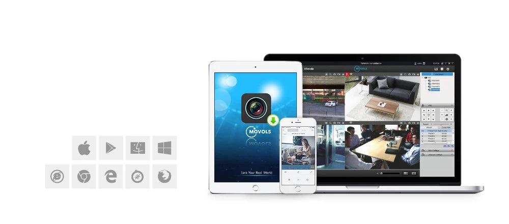 MOVOLS 8CH 5MP 8MP POE Security Camera System Two Way Audio 8MP NVR Kit CCTV Outdoor IP Camera H.265 P2P Video Surveillance Set