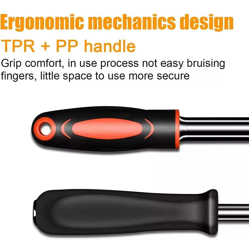 46pcs 1/4 Inch Drive Socket Ratchet Wrench Set Metric Extension Bar Auto Repairing Household Bit Socket Set Combination Tool