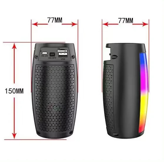 New Style Portable Wireless Gaming Speaker With Mixed Colorful LED Lights Multifunction Outdoor Party Smart Speaker