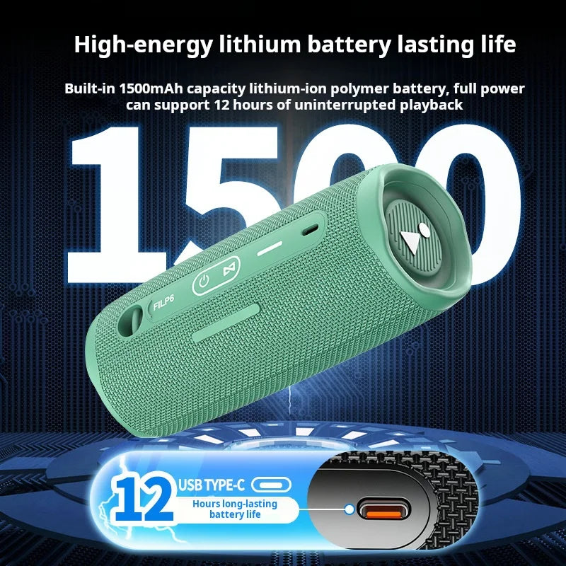 Flip6 Outdoor Waterproof Speaker Can TF Card Slot Wireless Subwoofer Mini Portable Speakers Party Subwoofer bluetooth Speaker