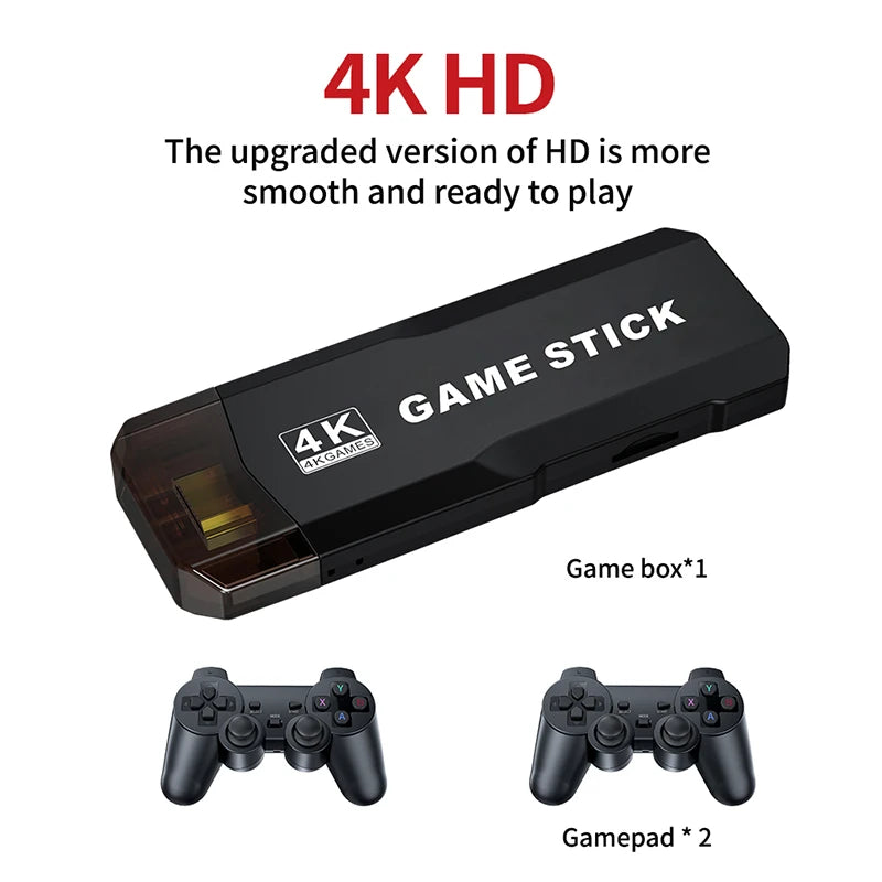 Wholesale Christmas Home Gift Retro 4K GD10 Plus P3 Rechargeable Controller Family TV Video Games Console X2 Game Stick
