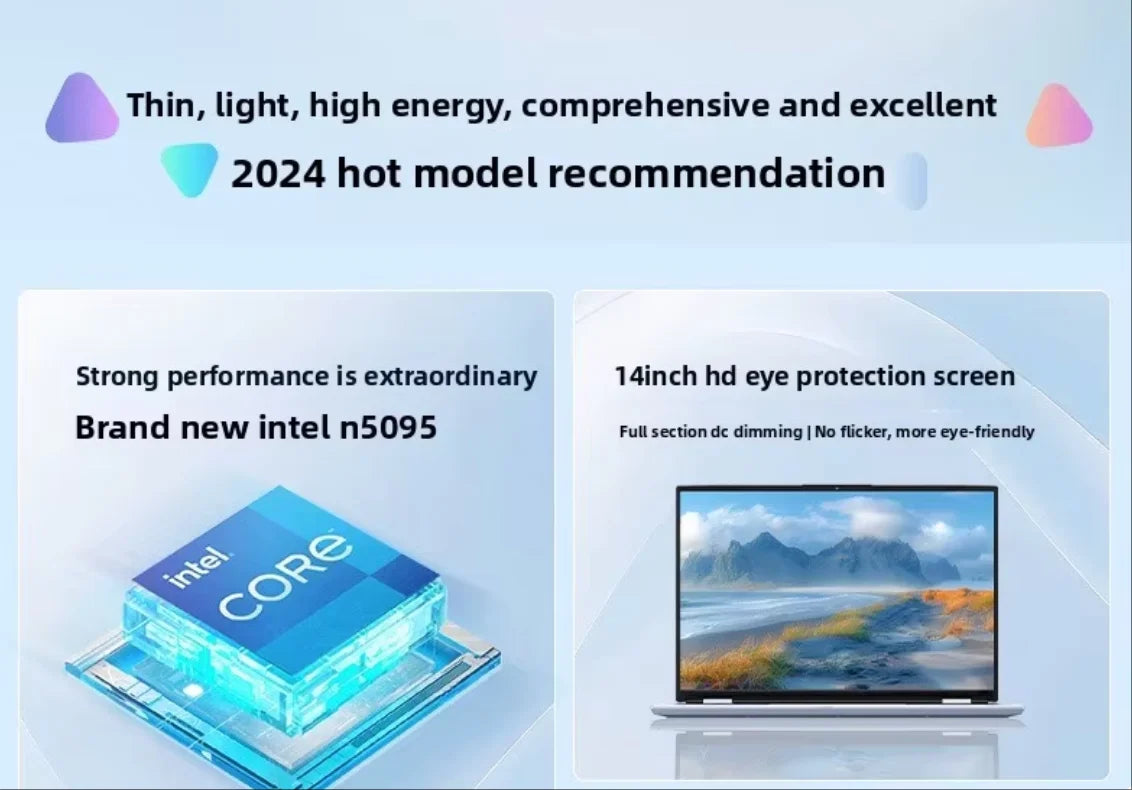 High Configuration 14 Inch Win 10 Laptops N5095 2.90Ghz 6gb Ram 128G 256G 512G Ssd Notbook Pc Portable Laptop Gaming Computer