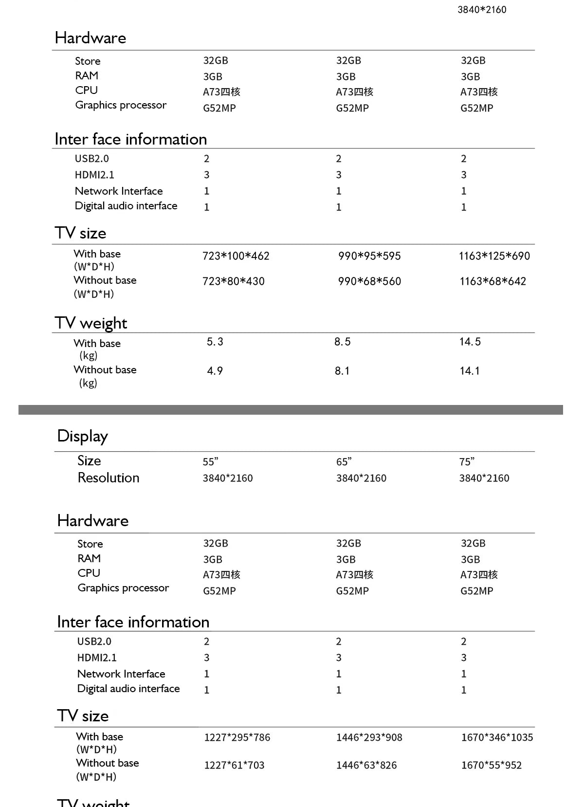 OEM Customizable 85-Inch Android Smart LED TV 4K HDTV with 32''-75'' Normal TV Motherboard 40 43 50 55 60 65 4K Television