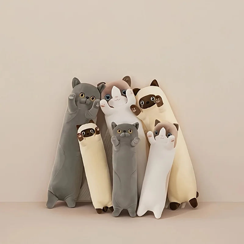 Long Cat Plush Toys Long Strip Clip Legs Cat Doll Pillow Girls Sleep Plush Toy Doll Cuddle Lazy Sleep With Sleeping Doll