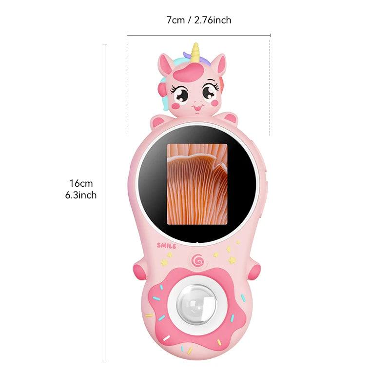 Inskam 370 2MP 500times 2-Inch IPS Screen Children's Toy Microscope Pocket Magnifier for Kids