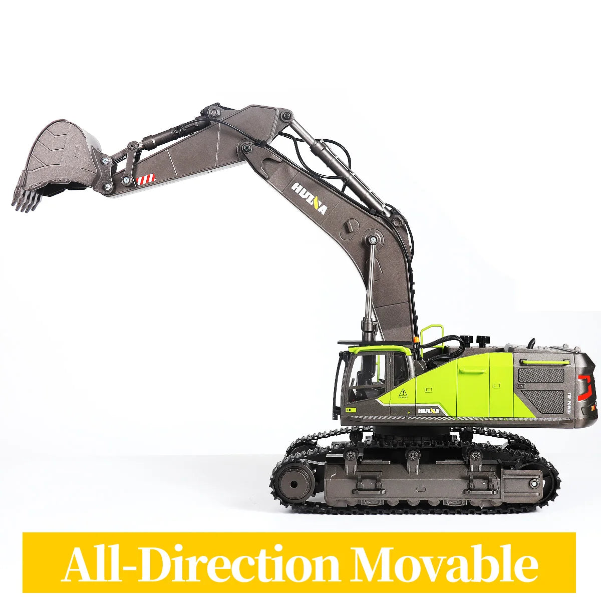 Huina 1593 1/14 Scale 22 Channels 2.4Ghz Metal Remote Control Truck Alloy Rc Excavator Toys for Kids