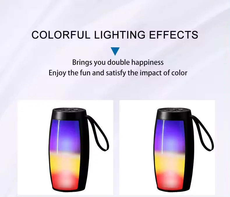New Style Portable Wireless Gaming Speaker With Mixed Colorful LED Lights Multifunction Outdoor Party Smart Speaker