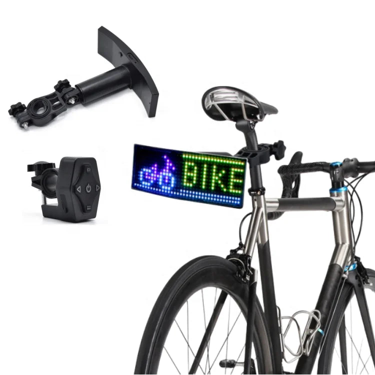 App Programmable Bicycle Tail Light Message Moving  Remote Control Bicycle Turn Signal Diy Text Led Display for  Bicycle Bike