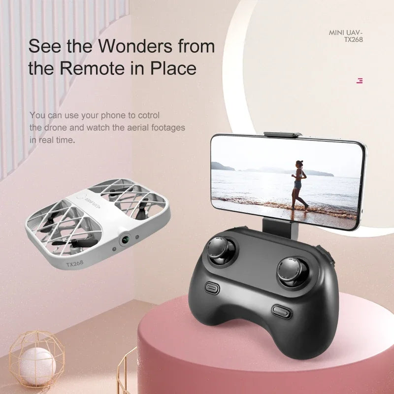 JHD H107 8K 4K Mini Drone FPV Wifi with Camera Helicopter  Quadcopter Remote Control Aircraft Easy Control Drones Children's Toy