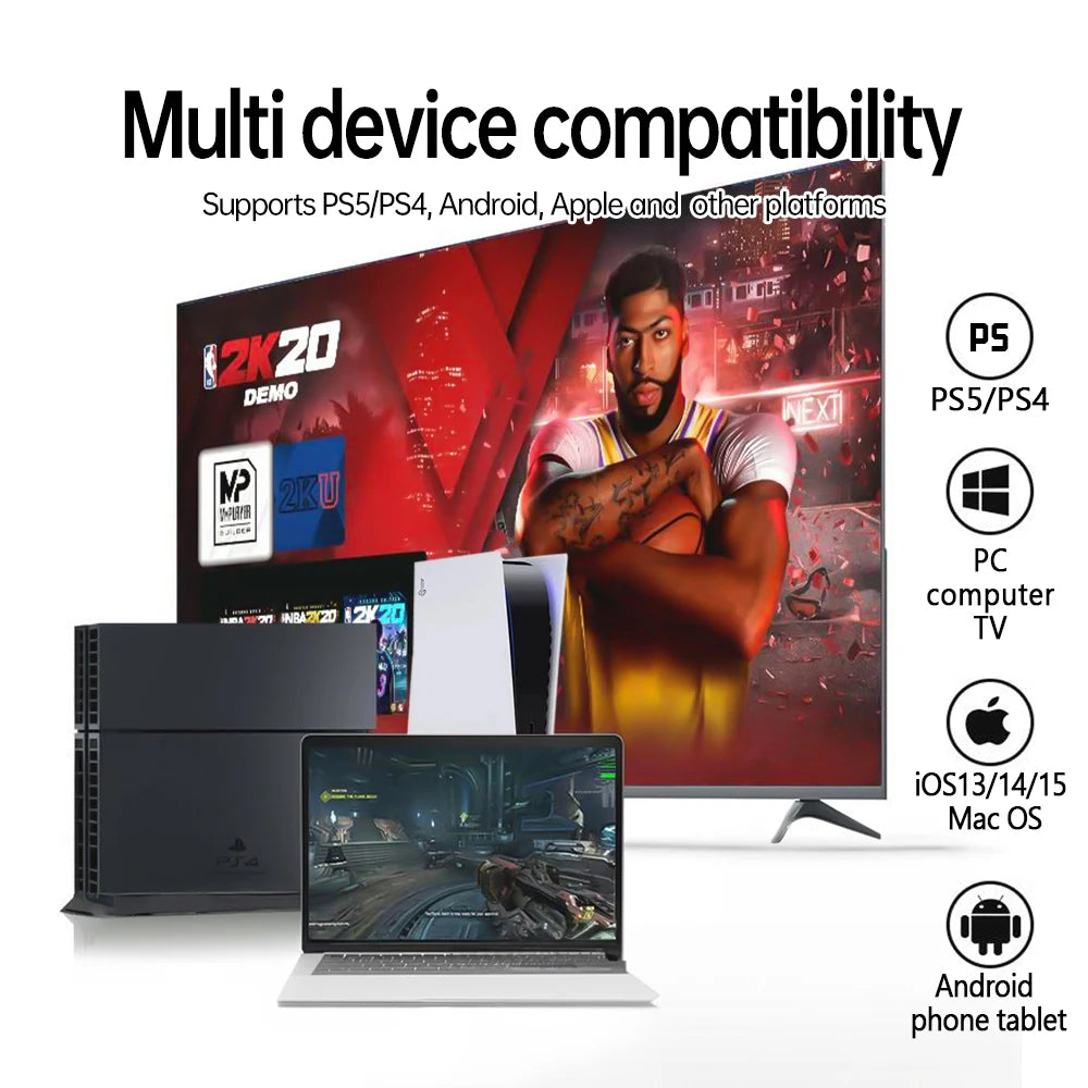 P5 Wired Controller Motion Control No Drift Dual Motor Vibration PS Gamepad Mando Game Control for PS5