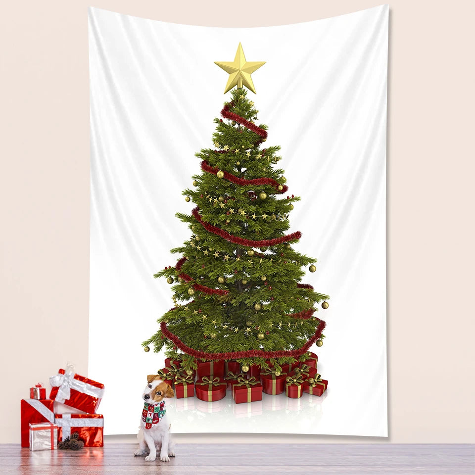 Christmas tree bedroom home decoration New Year party large size Tapestry Wall Tapestry Bohemian decorative mattress