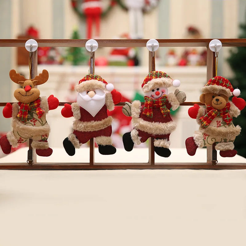 2023 Happy New Year Christmas Ornaments DIY Xmas Gift Santa Claus Snowman Tree Pendant Doll Hang Decorations for Home Noel Natal