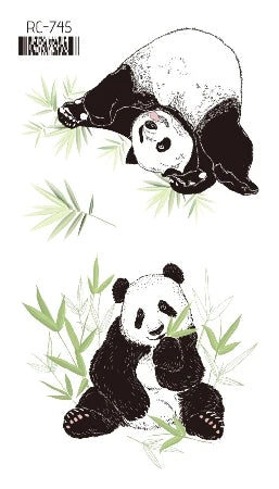 Waterproof 100 Different Cat Dog Deer Tattoo Designs for Women Men Body Art Colorful Black Fake Arm Hands Animal Tattoo Stickers