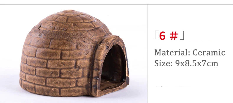 Retro Ceramic Decoration Fish Tank Shrimp Tank Dodging House Spawning Fish Hiding Landscaping Aquarium Decor Accessories