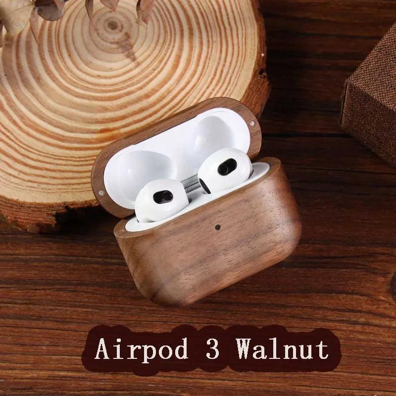 High Quality Wood Headphone Cover Wireless Earphone Case for Airpods 1 2 3 Pro 4 Earphone Bluetooth Headset Case