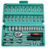 Multi-functional 46 Pcs Car Repair Tool Kit Set Wrench Kit Mechanical Repair Tools Set Socket Wrench Set Screwdriver Auto Tools