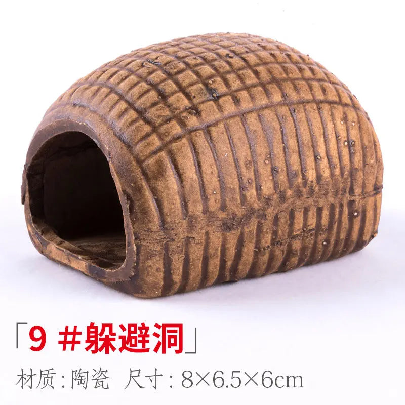 Retro Ceramic Decoration Fish Tank Shrimp Tank Dodging House Spawning Fish Hiding Landscaping Aquarium Decor Accessories
