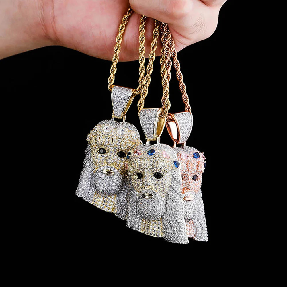 TOPGRILLZ Hip Hop Jesus Pendant Necklace High Quality Copper Gold Plated Iced Out Micro Pave Cubic Zirconia Punk Style Jewelry