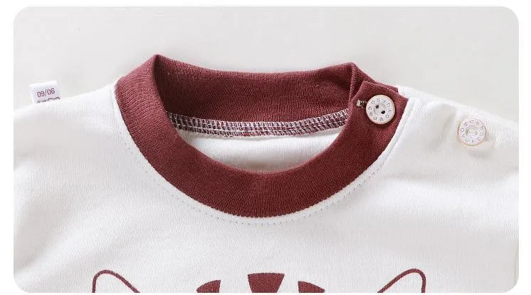 Fall Baby Unisex Clothes 2021 New Children Pure Cotton Underwear Set Printed Cartoon Baby Outfits Leisure Wear Infantil Suits