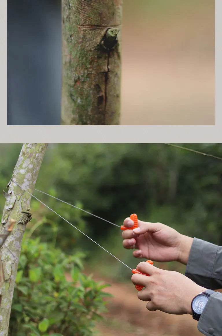 Portable Stainless Steel Mini Pocket Survival Tool With PP Handle for Water Grass Wire Cutting Barbecue Camping and Hiking