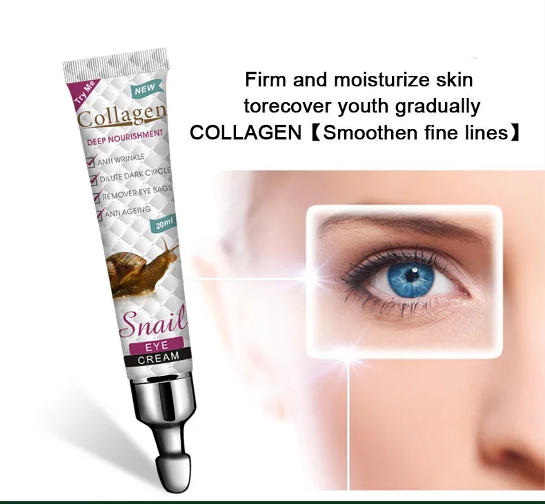 Snail Collagen Eye Cream Firming Moisturizing Anti Dark Circles Remove Eye Bags skincare Eyes Creams Skin Care for Eyes