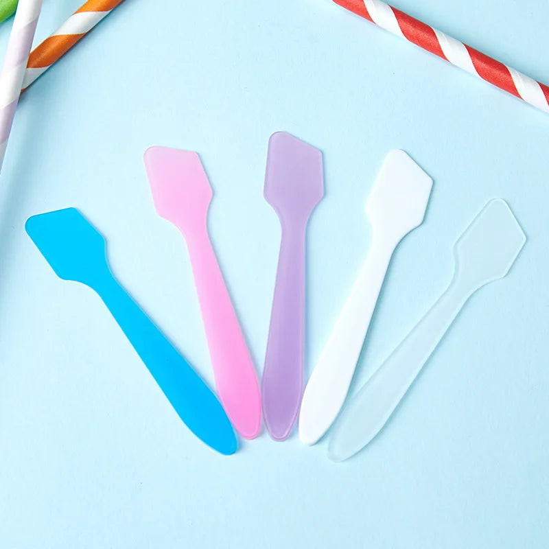 100Pcs Mini Spatule Cosmétique Scoop Jetable