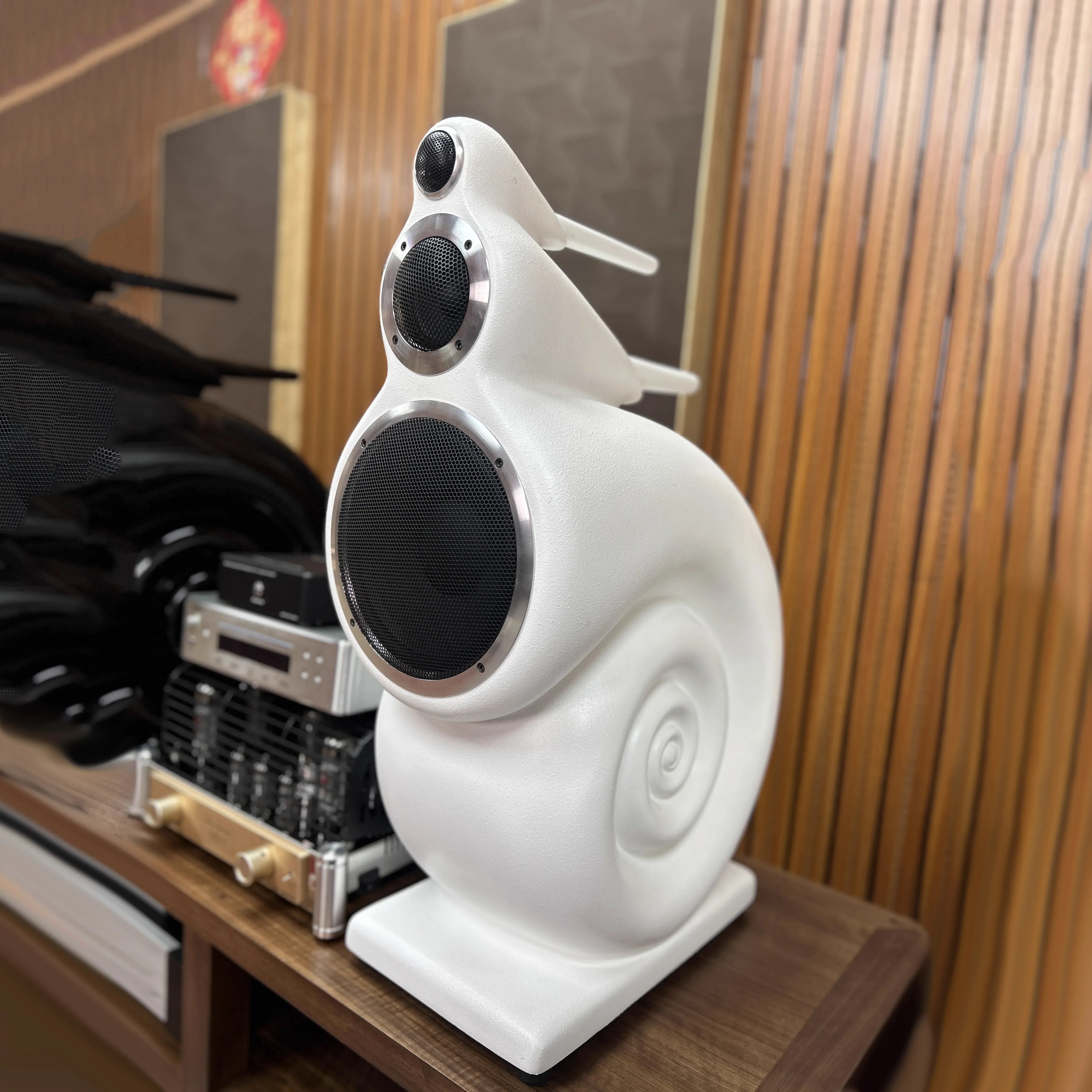 Big Nautilus 8-inch HiFi Passive Tower Speaker Home Theater Sound System Speaker 3-frequency Good Sound Speaker