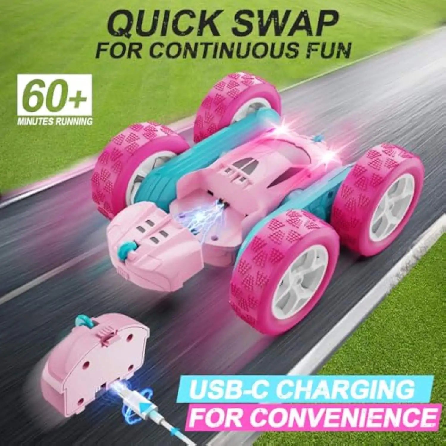 Double-sided Stunt Car Rolling Remote Control Car Rc Car Four-wheel Drive Off-road Vehicle Children's Toy