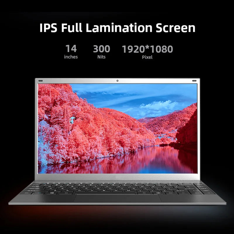 Limited Time Discount 15.6inch 14inch 1080P Win11 Laptop Intel J3710 8GB RAM 1TB SSD Pc Portable Business Laptops