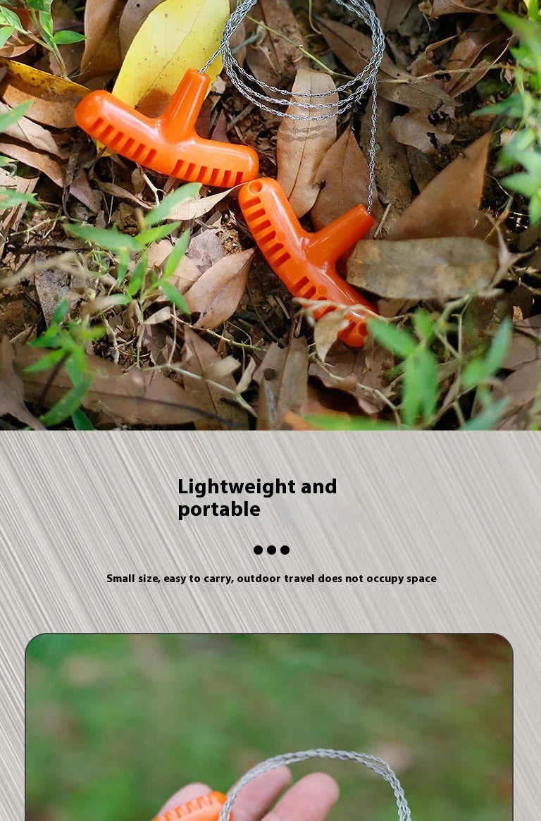 Portable Stainless Steel Mini Pocket Survival Tool With PP Handle for Water Grass Wire Cutting Barbecue Camping and Hiking