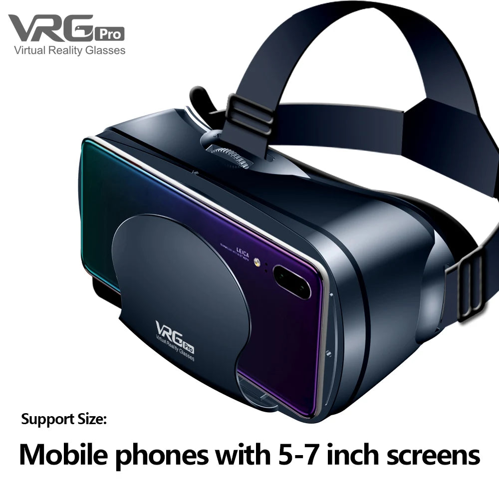 5-7 Inch VR 3D Virtual Reality Headset Glasses Compatible with iPhone & Android for Movies & Games