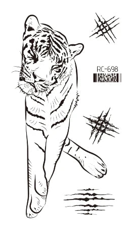 Waterproof 100 Different Cat Dog Deer Tattoo Designs for Women Men Body Art Colorful Black Fake Arm Hands Animal Tattoo Stickers