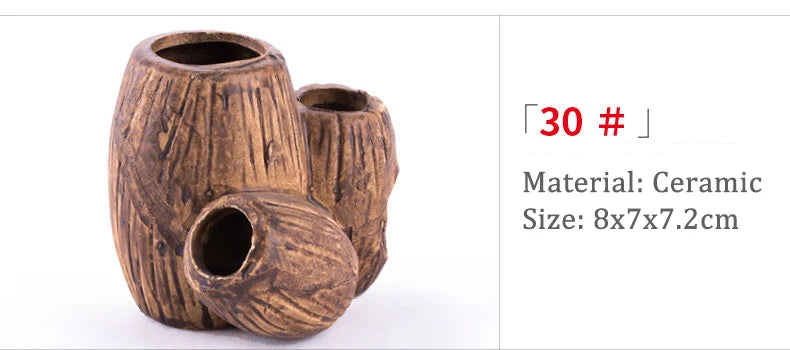 Retro Ceramic Decoration Fish Tank Shrimp Tank Dodging House Spawning Fish Hiding Landscaping Aquarium Decor Accessories