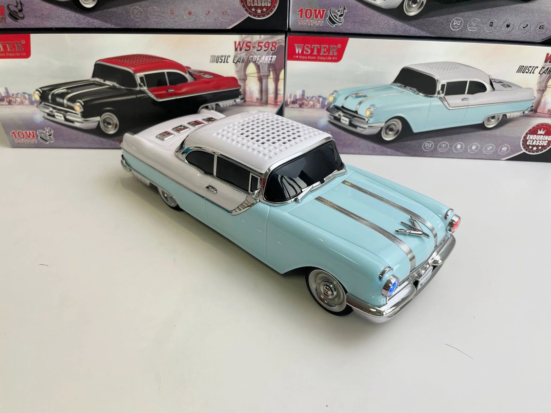 NEW WS-598 1500mAh Classical Car Design Wireless Home Theater Sound System Portable Mini Blue Tooth Party Speaker