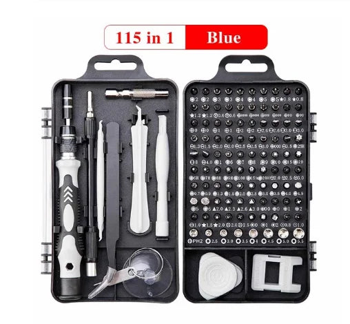 115-in-1 Precision Multi-Function Chrome Vanadium Steel Screwdriver Set Carbon Steel Hand Tools OEM