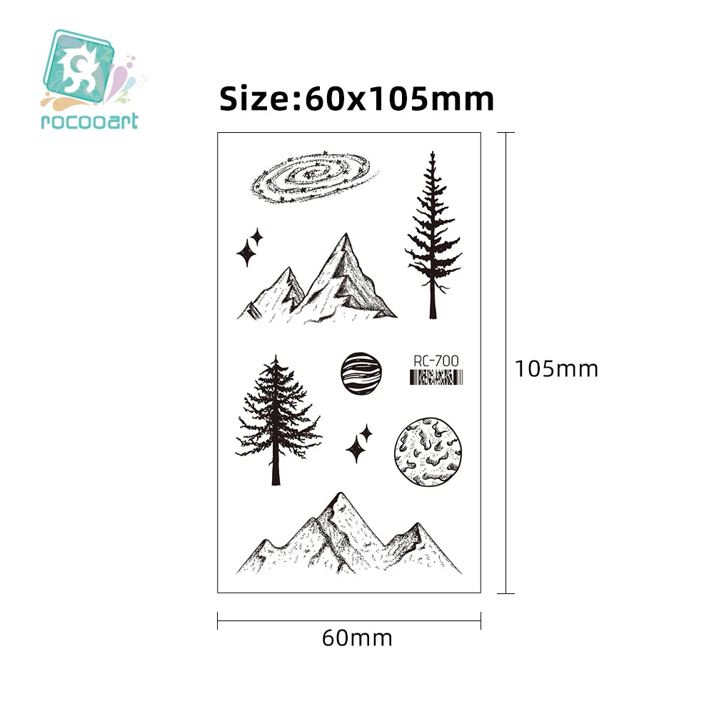 Waterproof 100 Different Cat Dog Deer Tattoo Designs for Women Men Body Art Colorful Black Fake Arm Hands Animal Tattoo Stickers