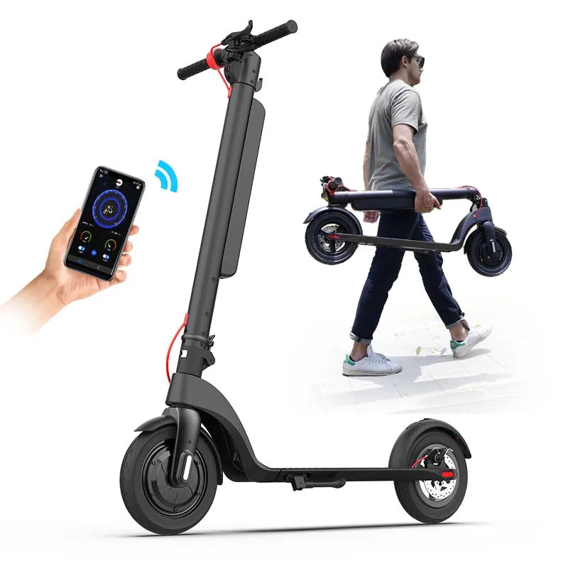 Factory Waterproof X8 Long Endurance 350W 800W Max Range 45KM 2 Wheel Adult Kick Scooter Electric Scooter with Removable Battery