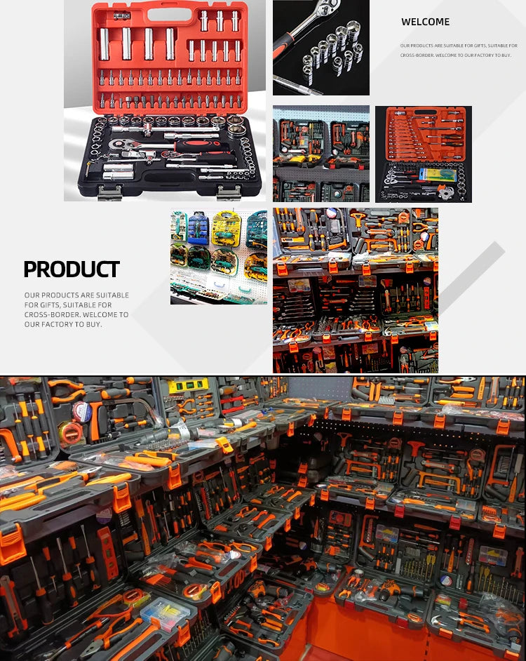 High-quality Wholesale of Household Sets, Toolbox, Gift Tools, Hardware Sets Hand Tools Set Box Toolbox Toolkit