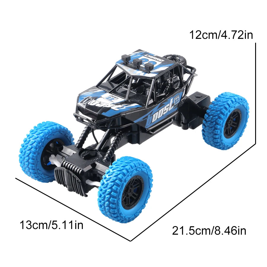 All-Terrain Remote Controlled RC Car Toy for Kids Expert Level Featuring Flashing Lights and Rubber Wheels Gift
