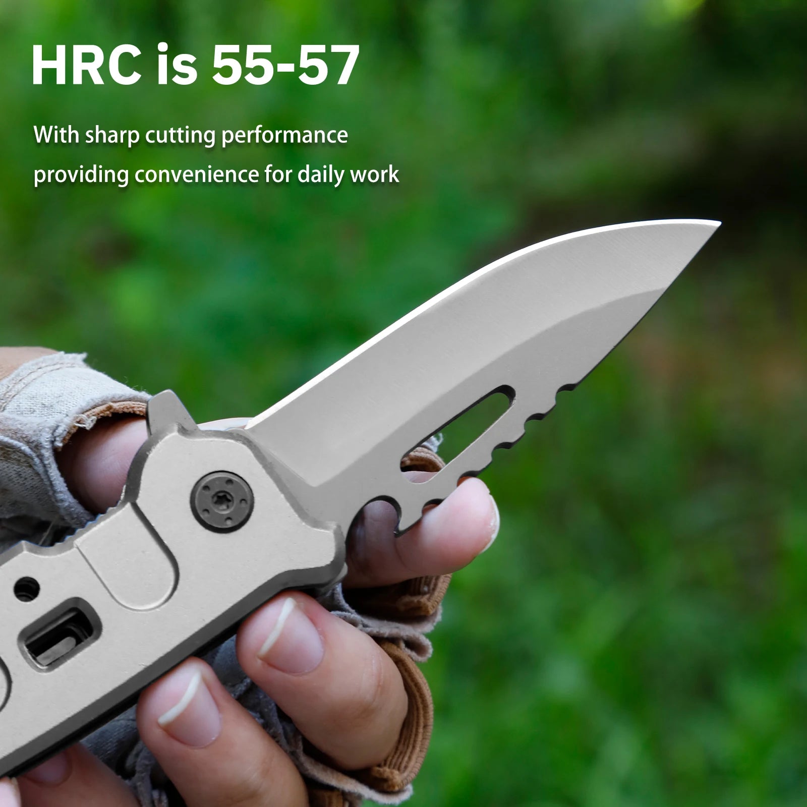 Hand Tools Outdoor Folding Knife Camping Folding Knife with Aluminum Handle