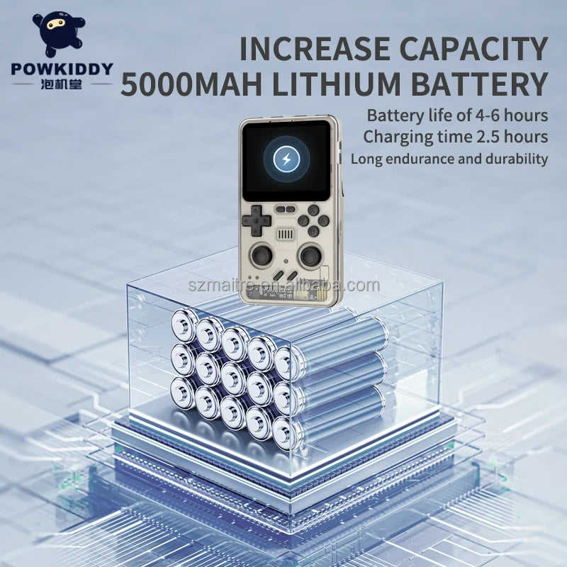 Powkiddy Rgb20pro Handheld Games Console 3.2 Inch IPS Quad Chips 5000mAh Battery Open Source System Pocket Gaming Player Box