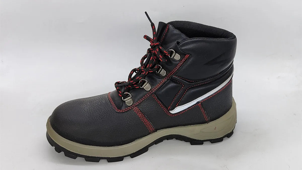 China Black Cow Leather Safety Shoes Anti-smashing Anti-poercing Safety Working Shoes