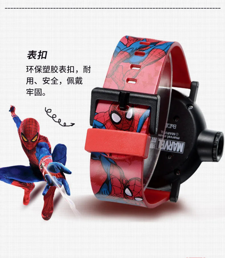 Marvel Digital Wristwatches Children's Toys Watch Boy Spider-Man Waterproof Luminous Cartoon Digital Watches Kids Fashionable