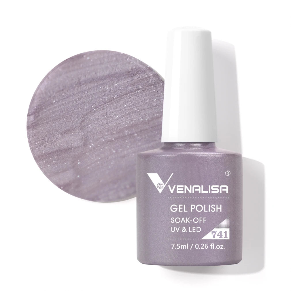 VENALISA Nail Gel Polish Full Coverage Holographic Camouflage Nail Varnish Manicure Lacquer Polish Soak Off UV LED Lacquer 7.5ML
